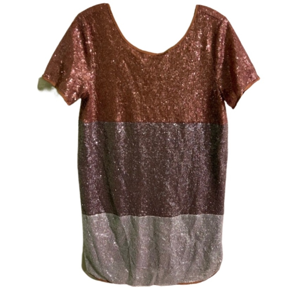 Women’s Gold And Rose Gold Sequin Mini Dress Size S - Prom, Evening , Formal